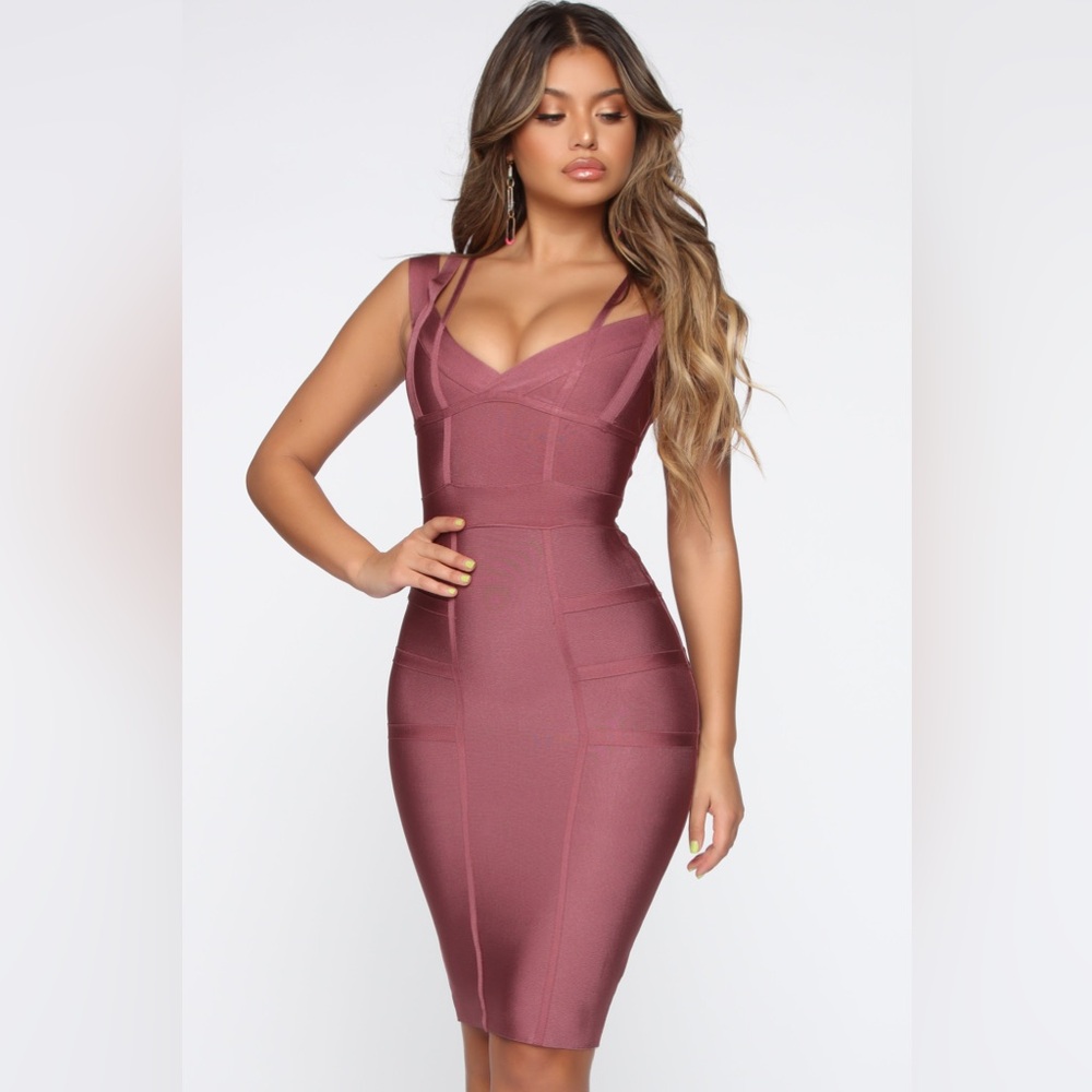 Fashion Nova Mauve Midi Dress